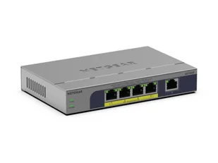 NETGEAR GS105P Nie zarządzany Gigabit Ethernet (10/100/1000) Obsługa PoE Montaż na biurku/ścianie Szary - Pozostałe akcesoria sieciowe - miniaturka - grafika 1
