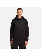 Bluzy męskie - Bluza Rossignol Logo Sweat Hood Fl czarny S - miniaturka - grafika 1