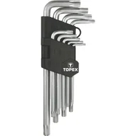 Klucze i nasadki - Topex Klucze imbus torx z otworem 35D961 długie 9 szt. - miniaturka - grafika 1