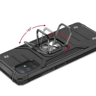 Wozinsky Ring Armor pancerne hybrydowe etui pokrowiec + magnetyczny uchwyt Samsung Galaxy A71 5G srebrny - Etui i futerały do telefonów - miniaturka - grafika 5