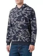 Bluzy męskie - s.Oliver Sales GmbH & Co. KG/s.Oliver Męska bluza z długim rękawem z kapturem, zielony, S - miniaturka - grafika 1