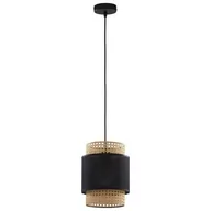Lampy sufitowe - TK Lighting Lampa wisząca nowoczesna BOHO Small Black 1pł. ratan 6540 - miniaturka - grafika 1