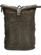 Torebki damskie - HIDE & STITCHES Skórzany plecak w kolorze oliwkowym - 33,5 x 46 x 14 cm - miniaturka - grafika 1