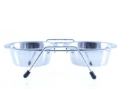 Miski dla psów - Komplet Misek Na Stojaku 0,4 L Z Imieniem Psa - miniaturka - grafika 1