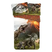 Pościel dla dzieci - Jerry Fabrics Pościel bawełniana 140x200 Park Jurajski dinozaury wulkan 5994 Jurassic Park - miniaturka - grafika 1