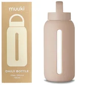 Shakery i bidony sportowe - Muuki Butelka Motywacyjna Na Wodę, Szklana, 720ml Desert Rose - miniaturka - grafika 1