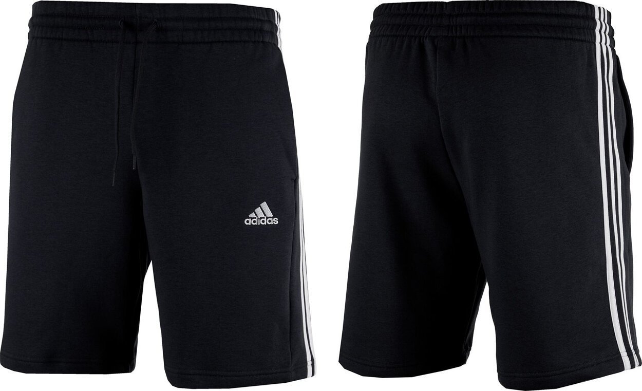Adidas Spodenki męskie adidas Essentials Fleece 3-Stripes czarne IB4026 S