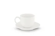 Filiżanki - Filiżanka do espresso ze spodkiem RESEDA biały, 6,5x5, porcelana - miniaturka - grafika 1