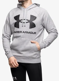 Bluza Under Armour Rival Fleece Big Logo Hoodie - gray heather - Bluzy sportowe damskie - miniaturka - grafika 1