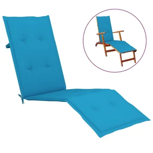 vidaXL Poduszka na leżak niebieska 75+105 x50x4 cm  314177 - Poduszki ogrodowe - miniaturka - grafika 1