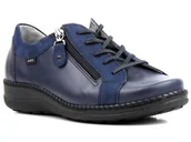 Półbuty damskie - Wygodne półbuty damskie AXEL1814 - tęgość H, granatowe - miniaturka - grafika 1