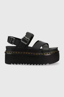 Dr. Martens sandały skórzane Voss II Quad damskie kolor czarny na platformie DM30717001 - Sandały damskie - miniaturka - grafika 1