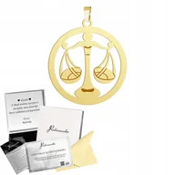 Wisiorki - Zawieszka Złota Znak Zodiaku WAGA Srebro 925 Prezent Dedykacja Gratis - miniaturka - grafika 1