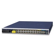 Pozostałe akcesoria sieciowe - PLANET IGS-6325-24P4X łącza sieciowe Zarządzany L3 Gigabit Ethernet (10/100/1000) Obsługa PoE 1U Czarny, Niebieski - miniaturka - grafika 1
