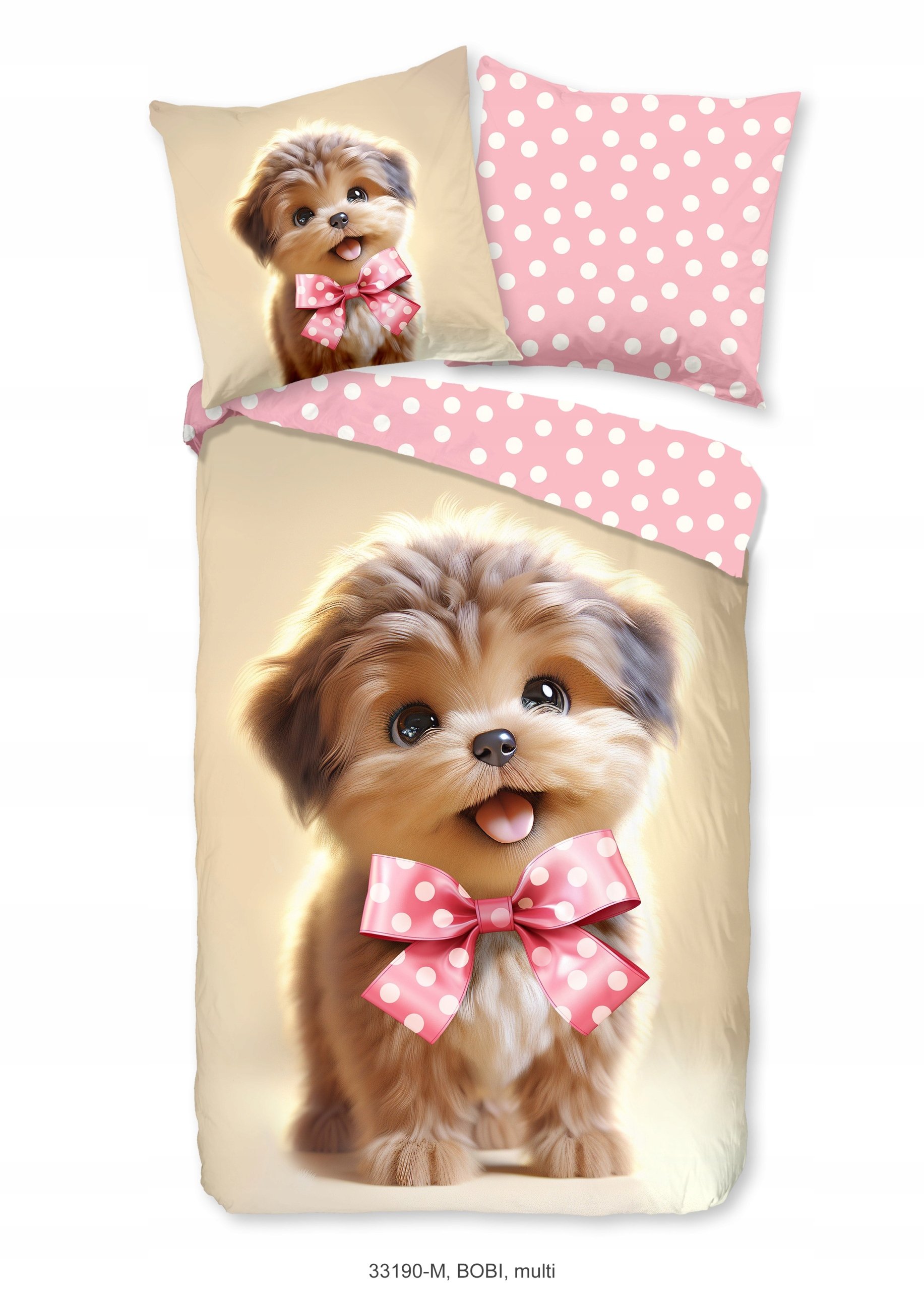 Pościel Piesek 140X200 Shih Tzu Z Kokardą Do Przedszkola Pies