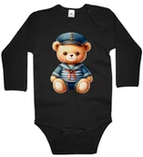Body dla niemowląt - Body dziecięce Miś Pluszowy Marynarz Kapitan Dzień Misia 62/68 - miniaturka - grafika 1