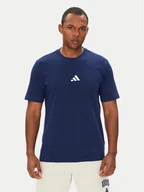 Koszulki męskie - adidas T-Shirt Essentials Small Logo JF1093 Granatowy Regular Fit - miniaturka - grafika 1
