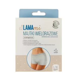 LAMAmi Majtki wielorazowe poporodowe siateczkowe L/XL, 2 szt. - Bielizna lecznicza - miniaturka - grafika 1