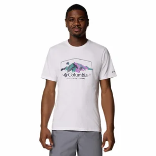 T-shirt męski Columbia Path Lake Graphic Tee II white/brush with nature - L - Koszulki męskie - miniaturka - grafika 1