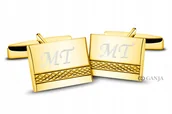 Spinki do mankietów i krawatów - Spinki do koszuli z Twoimi inicjałami - miniaturka - grafika 1