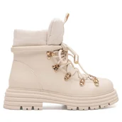 Botki damskie - Trzewiki DeeZee LEDA WS6126-09 Beżowy - miniaturka - grafika 1