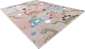 Dywany dla dzieci - Dywan FUN Dino dla dzieci, dinozaury beż wielokolorowy 80x150 cm - miniaturka - grafika 1