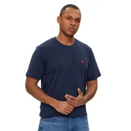 Koszulki męskie - t-shirt uomo wrangler 112350434 sign off tee navy - miniaturka - grafika 1