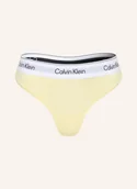 Majtki damskie - Calvin Klein Stringi Icon Cotton Modal gelb - miniaturka - grafika 1