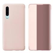 Etui i futerały do telefonów - Sleep Case pokrowiec etui z klapką typu Smart Cover Huawei P30 różowy - miniaturka - grafika 1