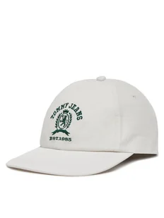 Tommy Jeans Czapka z daszkiem Tjm Crest Cap AM0AM13286 Biały - Czapki męskie - miniaturka - grafika 1