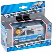 Samochody i pojazdy dla dzieci - Hipo Auto Policja Van z dźwiękiem 14cm w pud SW-15-04-WB - miniaturka - grafika 1