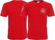 Odzież robocza - Promostars LPP - Koszulka ratownicza czerwona męska odblaskowa - nadruk przód + rękawek - miniaturka - grafika 1