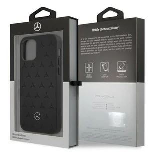 Mercedes MEHCP12LPSQBK iPhone 12 Pro Max 6,7" czarny/black hardcase Leather Stars Pattern - Etui i futerały do telefonów - miniaturka - grafika 8
