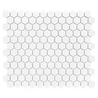 Płytki ceramiczne - Mozaika ceramiczna Mini Hexagon White 26x30 cm - miniaturka - grafika 1