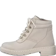 Kozaki damskie - Marco Tozzi Damskie 2-25202-29 skórzane buty sznurowane kozaki, kość słoniowa, 41 EU - miniaturka - grafika 1