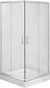 Kabiny prysznicowe - ONNLINE Kabina kwadratowa, profil chrom, szkło szron 80x185 - miniaturka - grafika 1