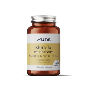 UNS Shiitake Mushroom Twardnik Japoński 400mg 60vegcaps - Witaminy i minerały dla sportowców - miniaturka - grafika 2