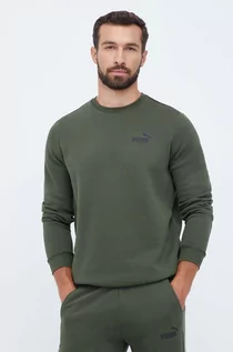 Bluzy męskie - Puma bluza męska kolor zielony z nadrukiem - grafika 1
