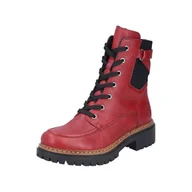 Moda i Uroda OUTLET - Rieker Damskie buty sznurowane 72639, czerwone, 41 EU, czerwony, 41 EU - miniaturka - grafika 1