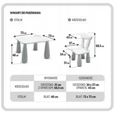 Zestawy mebli dla dzieci - SET LUNA SMERFY STOLIK + KRZESEŁKO BIAŁO NIEBIESKIE 59036667004866 - miniaturka - grafika 1