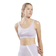 Biustonosze - Damski Stanik sportowy REEBOK ID TRAIN BIG LOGO BRA IC0184 – Fioletowy - miniaturka - grafika 1
