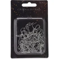 Ozdoby bożonarodzeniowe - Haczyki na drzewo 50 sztuk srebrne - miniaturka - grafika 1