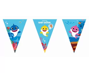 Procos Baner flagi na imprezę "Baby Shark" 300 cm - Dekoracje sali - miniaturka - grafika 1