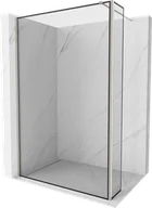 Ścianki i drzwi prysznicowe - Mexen Kioto ścianka prysznicowa Walk-in 140 x 30 cm, czarny wzór, nikiel szczotkowany - 800-140-212-97-70-030 - miniaturka - grafika 1