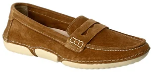 Mokasyny Carinii B6381 113-000-000 Skórzane Brązowe - CARINII - Mokasyny damskie - miniaturka - grafika 1