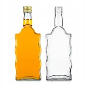 Domowy wyrób alkoholu - BUTELKA SZKLANA FALA 500 ml Z ZAKRĘTKĄ NA NALEWKI WINO SOK BIMBER - miniaturka - grafika 1