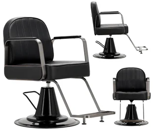 Fotel fryzjerski hydrauliczny obrotowy do salonu fryzjerskiego podnóżek chromowany krzesło fryzjerskie Palermo produkt złożony - Fotele fryzjerskie - miniaturka - grafika 1
