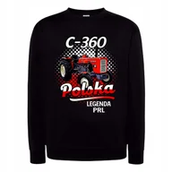 Bluzy męskie - Bluza męska bez kaptura z nadrukiem C-360 CZERWONY TRAKTOR legenda PRL 4XL - miniaturka - grafika 1