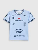 Koszulki dla dziewczynek - 4F Koszulka meczowa replika domowa z sezonu 2025/26 dziecięca 4F x Projekt Warszawa - niebieska 98/104 - miniaturka - grafika 1