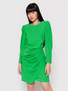 Sukienki - Kontatto Sukienka koktajlowa NO4016 Zielony Regular Fit - grafika 1
